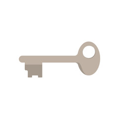 Key vector, lock element in trendy flat design. Icon in trendy flat style isolated on background. Key icon page symbol for your web site design Key icon logo, app, UI. Key icon illustration, EPS10.