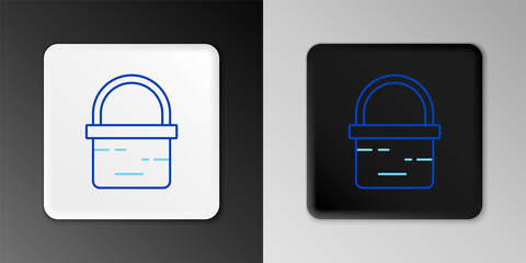 Obraz premium Line Basket icon isolated on grey background. Online buying concept. Delivery service sign. Shopping cart symbol. Colorful outline concept. Vector