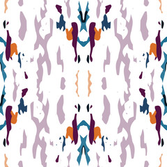 Spots, Ikat. Tie Dye, Batik. Seamless Pattern.