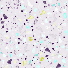 Terrazzo Texture Vector. Flooring Seamless Pattern