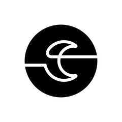 Half moon logo icon design template elements, elegant crescent moon logo concept illustration - Vector © logomimi