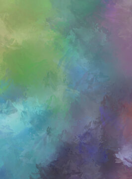 Abstract background of colorful brush strokes. Brushed vibrant wallpaper. Painted artistic creation. Unique and creative illustration. © Hybrid Graphics