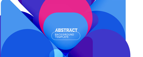 Modern geometric round shapes and dynamic lines, abstract background. Vector illustration for placards, brochures, posters and banners