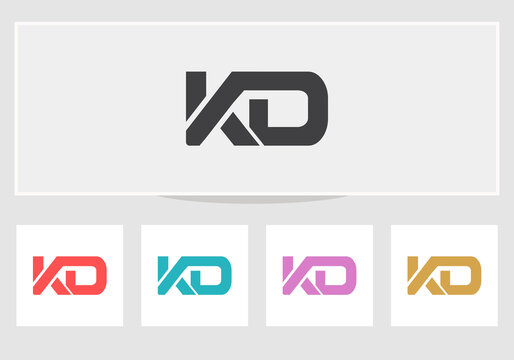Creative KD logo design, KD letter logo with modern trendy. KD modern logo vector