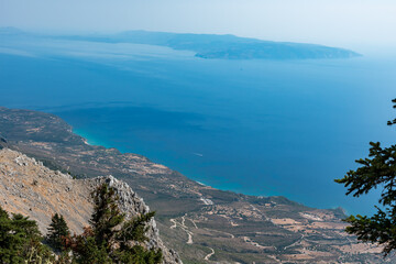Panorama of the island of Cefalonia in Greece