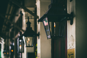 street lamp on the street