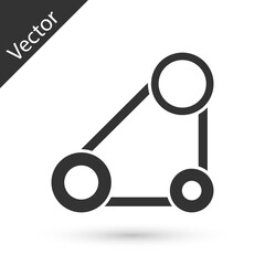 Grey Timing belt kit icon isolated on white background. Vector