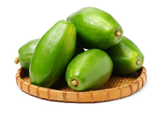 Papaya fruit isolated on a white background