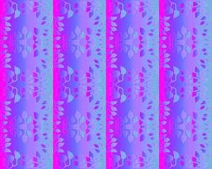 Floral pattern with pink and blue shapes. Use it for textures and illustrations.