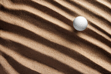 golf ball with white sand texture