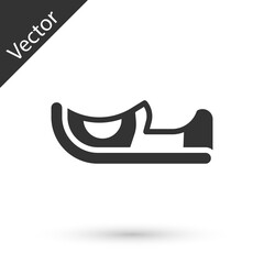 Grey Traditional indian shoes icon isolated on white background. Vector