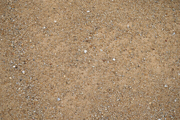 Details of construction sand, Surface grunge rough with small pebble rock on the ground, Texture background
