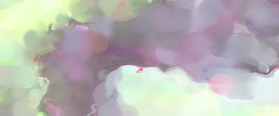 Modern brush strokes painting. Watercolor abstract painting with pastel colors. Soft color painted illustration of calming composition for poster, wall art, banner, card, book cover or packaging.