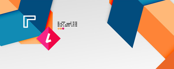 Shiny color triangles and geometric shapes vector abstract background