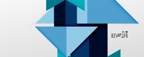 Shiny color triangles and geometric shapes vector abstract background