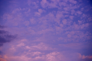 abstract background view of the colorful twilight sky.In the evening, the colorful changes (pink,...