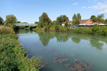 Canal from Meaux to Chalifert in Ile-De-France country