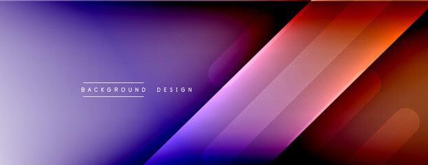 Dynamic lines abstract background. 3D shadow effects and fluid gradients. Modern overlapping forms