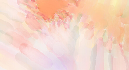 Modern painting of soothing brush strokes resembling alcohol inks. Watercolor abstract painting with pastel colors for poster, wall art, banner, card, book cover or packaging.