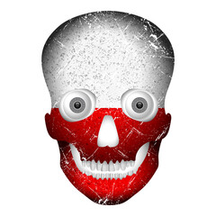 Skull flag Poland