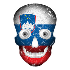 Skull flag Slovenia