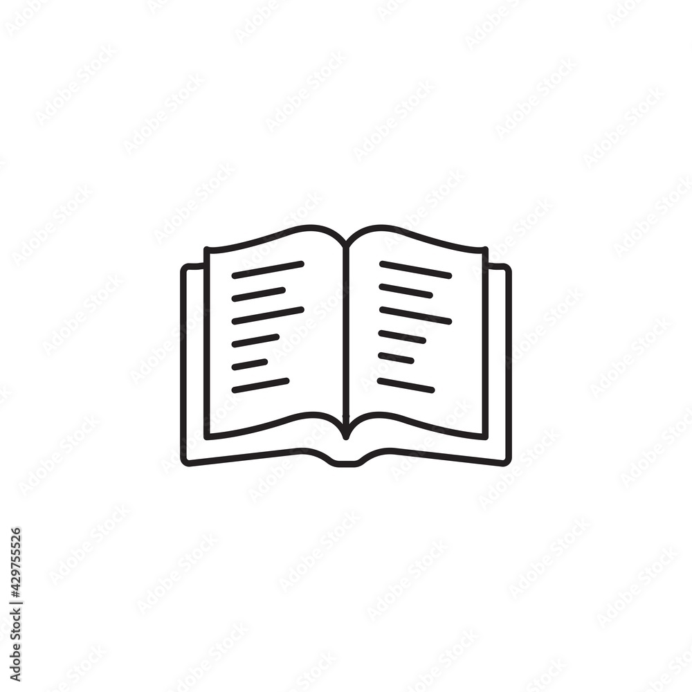 Poster Flat style book vector icon with question mark