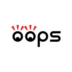 OOPS letter logo design vector