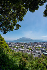 Fototapeta na wymiar 城山公園展望台からの桜島