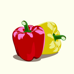 paprika. paprika vector. illustration of paprika. vegetable.