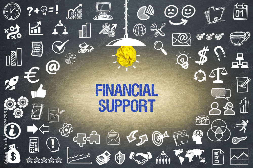 Wall mural Financial Support