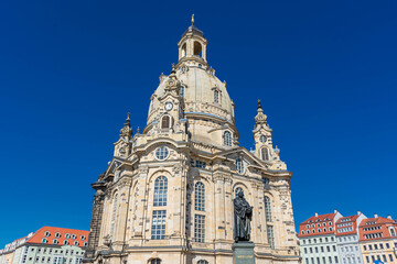 Fototapeta na wymiar The Frauenkirche Cathedral of Dresden, Germany