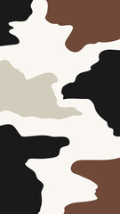 Vertical abstract background or card template in modern colors, in popular art style