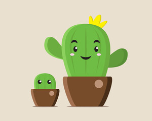 Baby and King Cactus in a pot