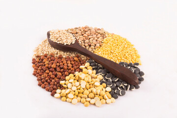 Set of spices, top view stock photo