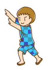 盆踊りする男の子