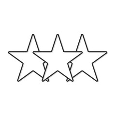 Rating Star Icons. Vector Illustration