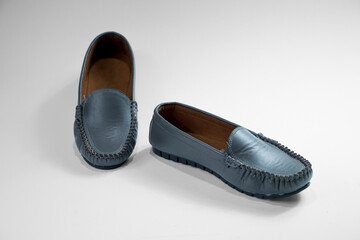 Flat elegant leather women shoes