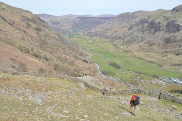 Fototapeta premium Seathwaite near Keswick in the North Lake district, Cumbria, England, UK