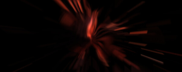 Light particle trails. Light explosion star with glowing particles and lines. Beautiful moving abstract rays background.