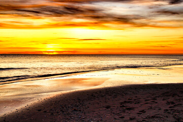 Sunrise on the beach in Arenales del Sol, Alicante