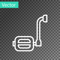 White line Bicycle pedal icon isolated on transparent background. Vector