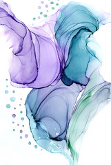 Abstract alcohol ink art drawing background composition