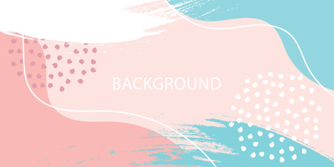 Minimal pastel vector background. Abstract organic shapes banner template. Fashion modern poster design. Vector illustration.