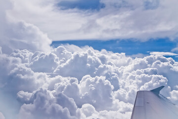 Fototapeta premium Clouds in the Sky via the Airplane