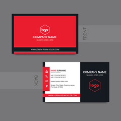 Creative modern business card design. Vector business card template.