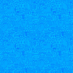 4 July USA Line Seamless Pattern
