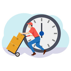 Express delivery service fast illustration
