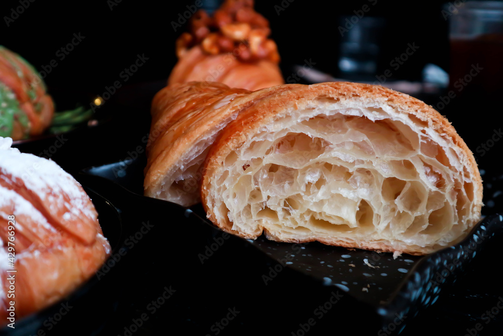 Wall mural croissant, French croissant and croissant with cashew nut