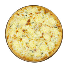 Four cheese pizza, photo for restaurant menu.