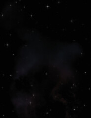 Star field in galaxy space with colorful nebula. Sci fi background of deep space. Ethereal wallpaper.